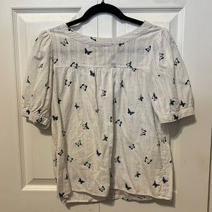 Blue Butterfly Blouse